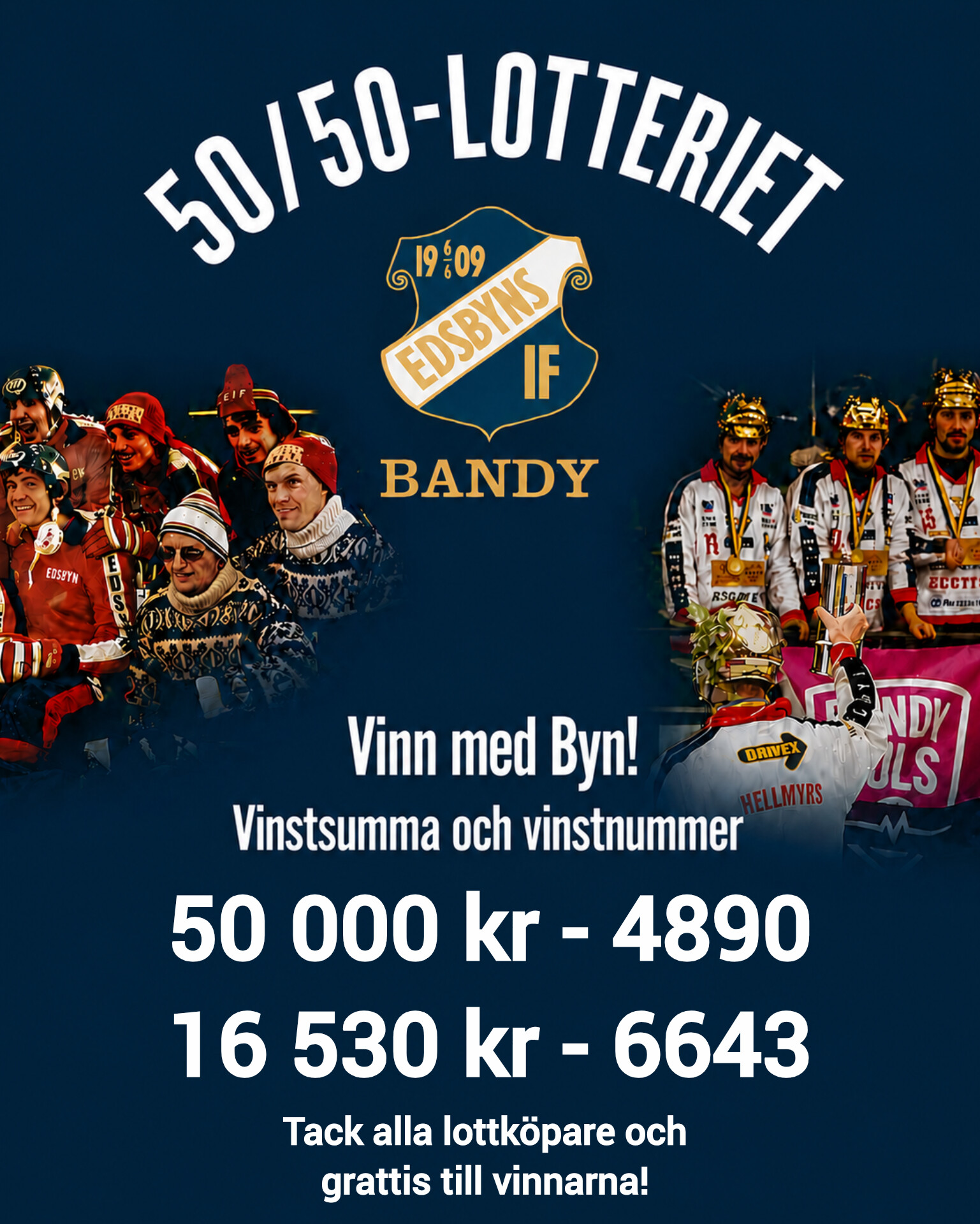 Dragning i vårat 50/50 Sommarlotteri 2