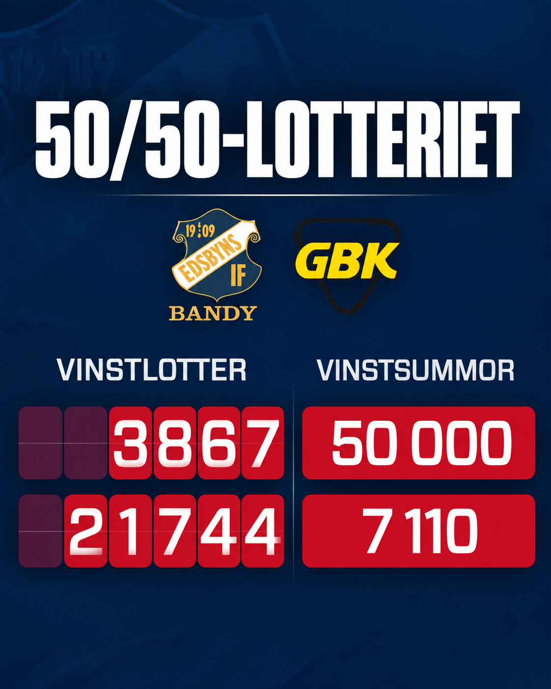 Kvällens 50/50-vinnare