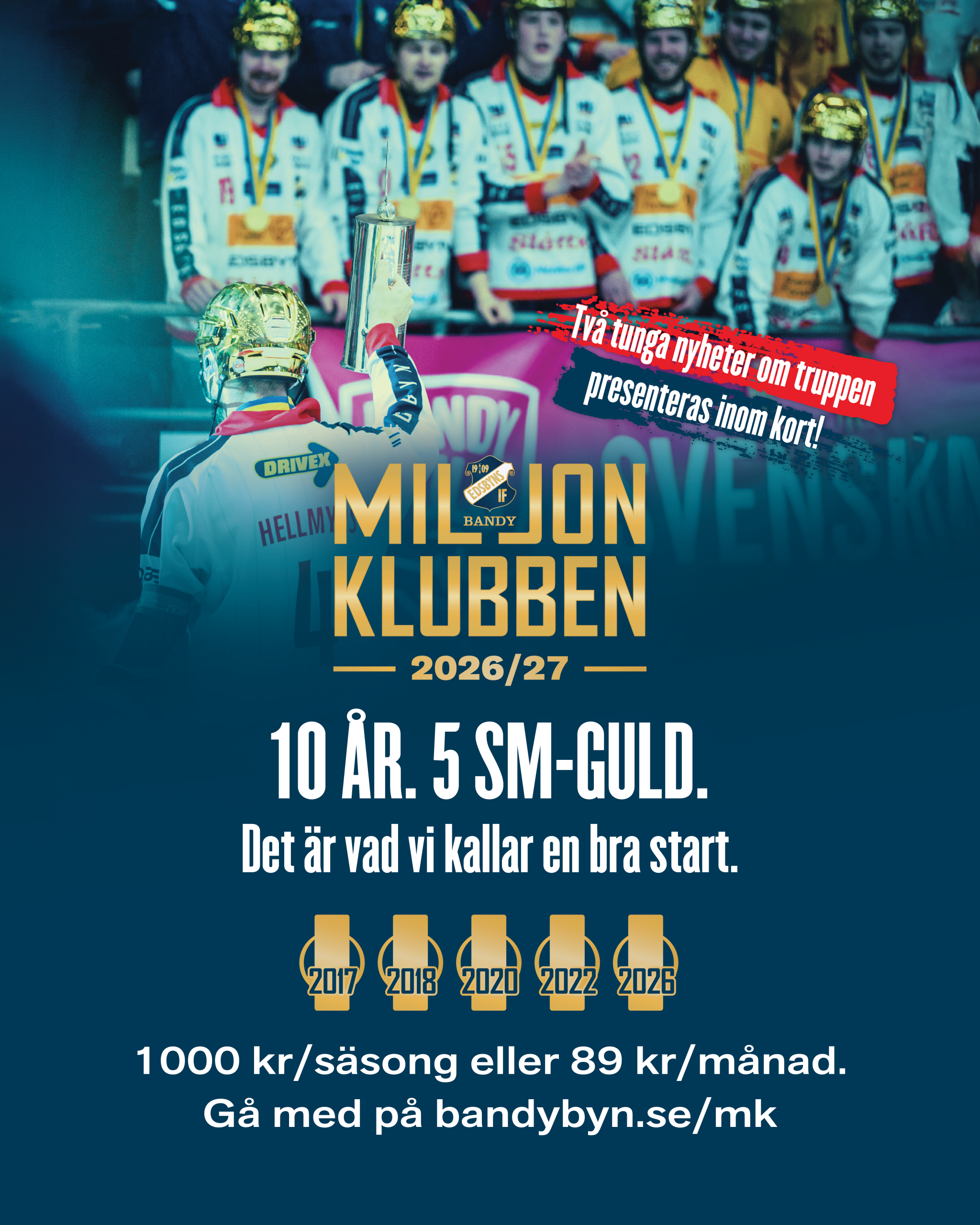 Nu startar vi upp Miljonklubben 2026/27