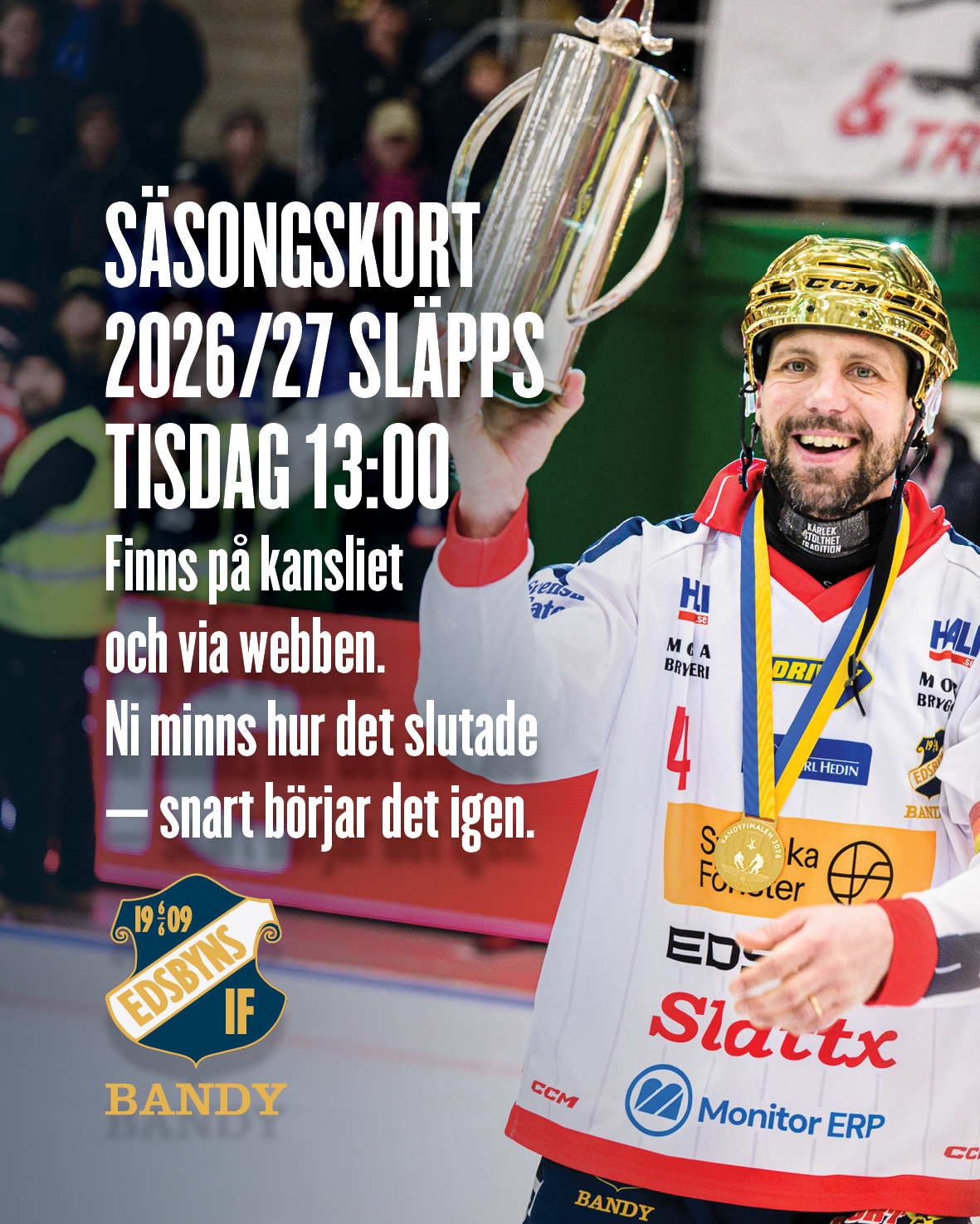 Säsongskorten släpps imorgon, tisdag!