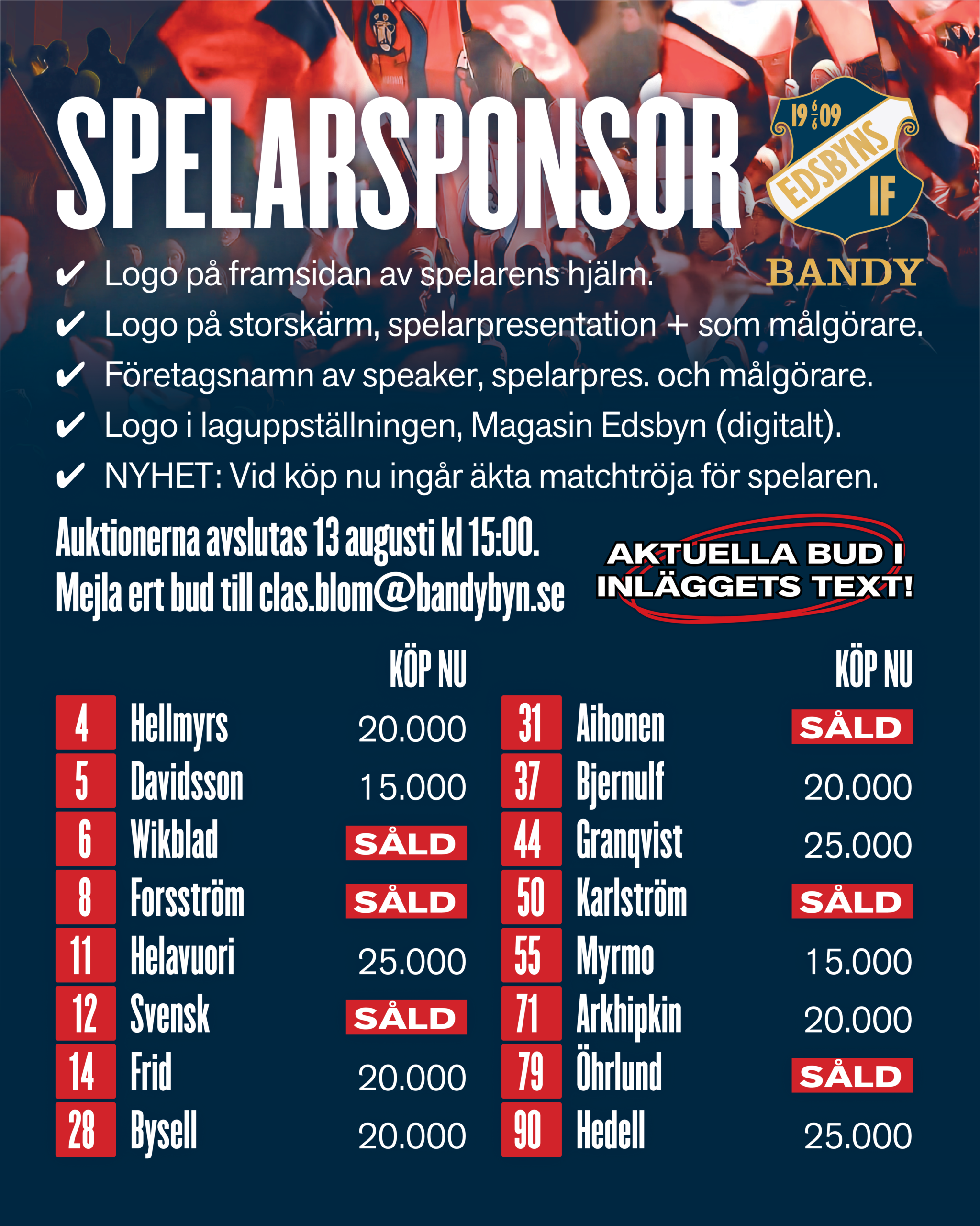 Auktion spelarsponsring